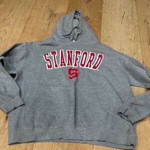 Stanford Gray Stanford Hoodie with Red Lettering XL